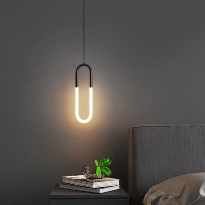 Modern U-shaped Pendant Light V53/BK/500