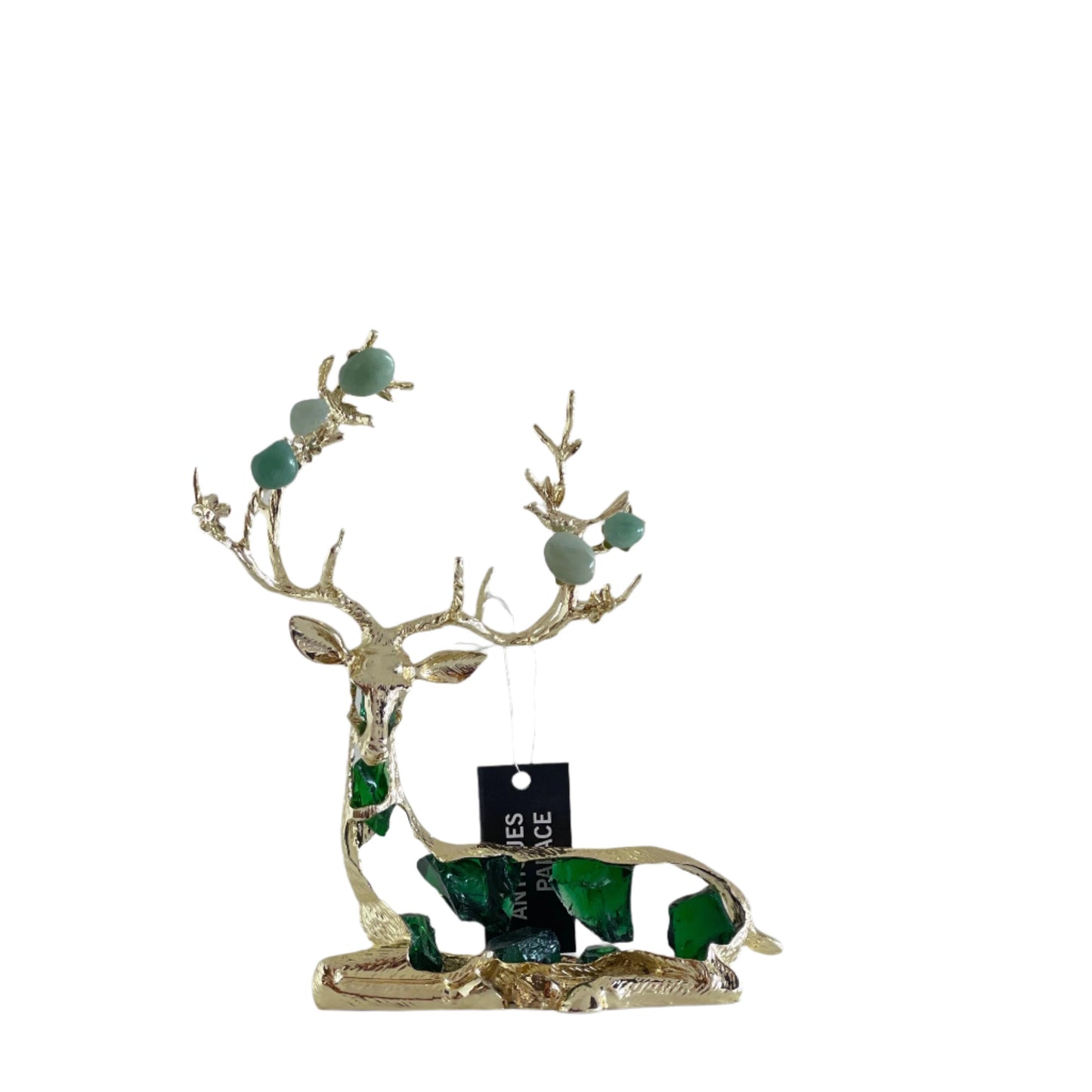 Exclusive Green And Gold Reindeers Set of 2 FYPC-9