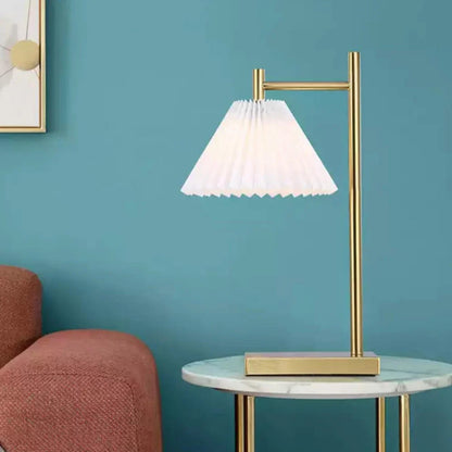 Modern Golden Pleated Table Lamp T2045