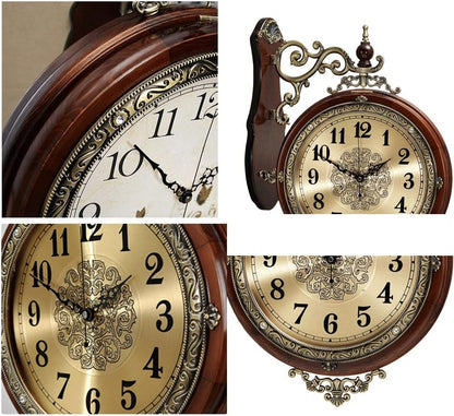 European Retro Double-Sided Wall Clock K007-2