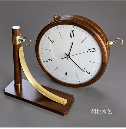 Vintage Wooden Double Sided Wall Clock S002