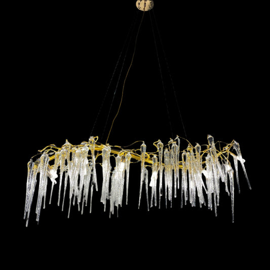 Modern Crystal Raindrop Dining Table Chandelier 7018/L