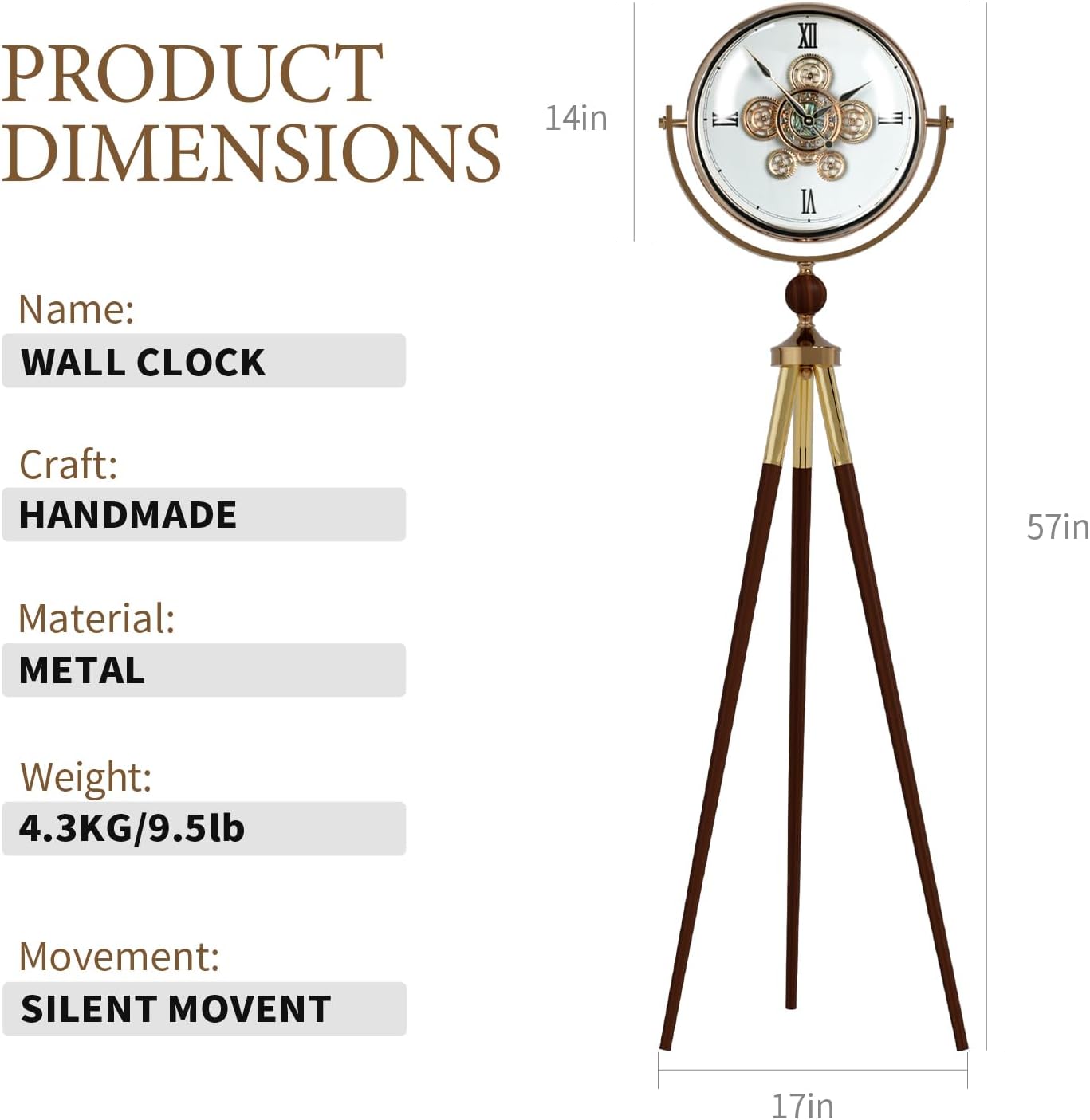 Modern Grandfather Clock 60033B