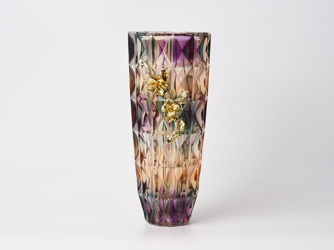 Colorful  Crystal Glass Vase SET