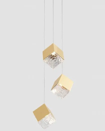 Pyrite Chandelier Gold & Chrome Stainless Steel Color