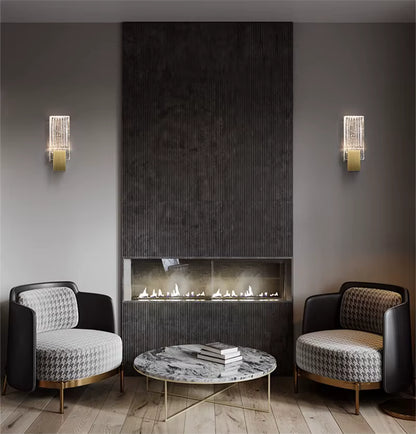 Modern Bubble Crystal Square Luxury LED Wall Sconce Lamp A14/A/GD