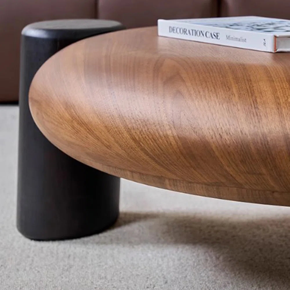 Walnut Wood Coffee Table Set KD-90