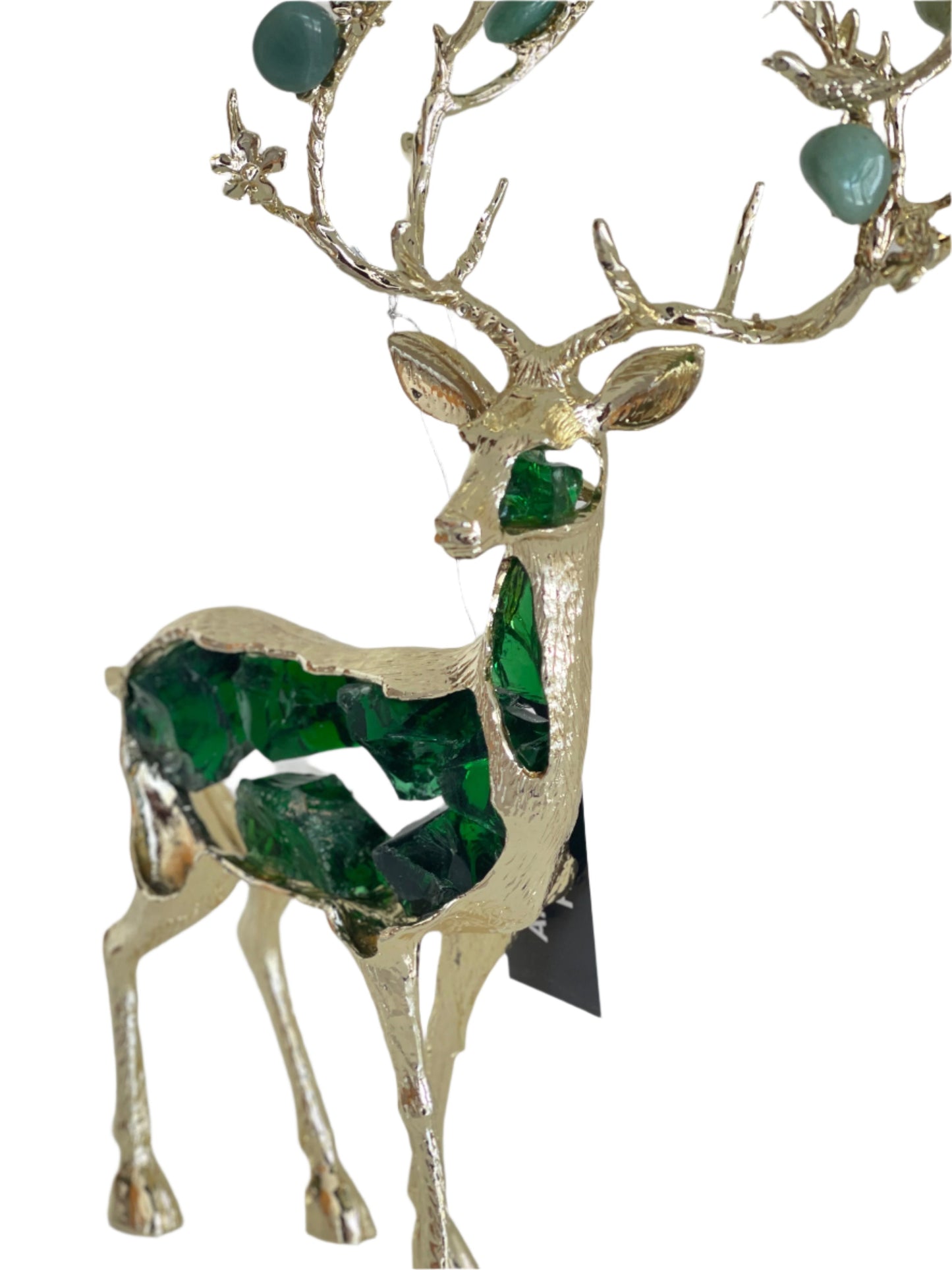 Exclusive Green And Gold Reindeers Set of 2 FYPC-9