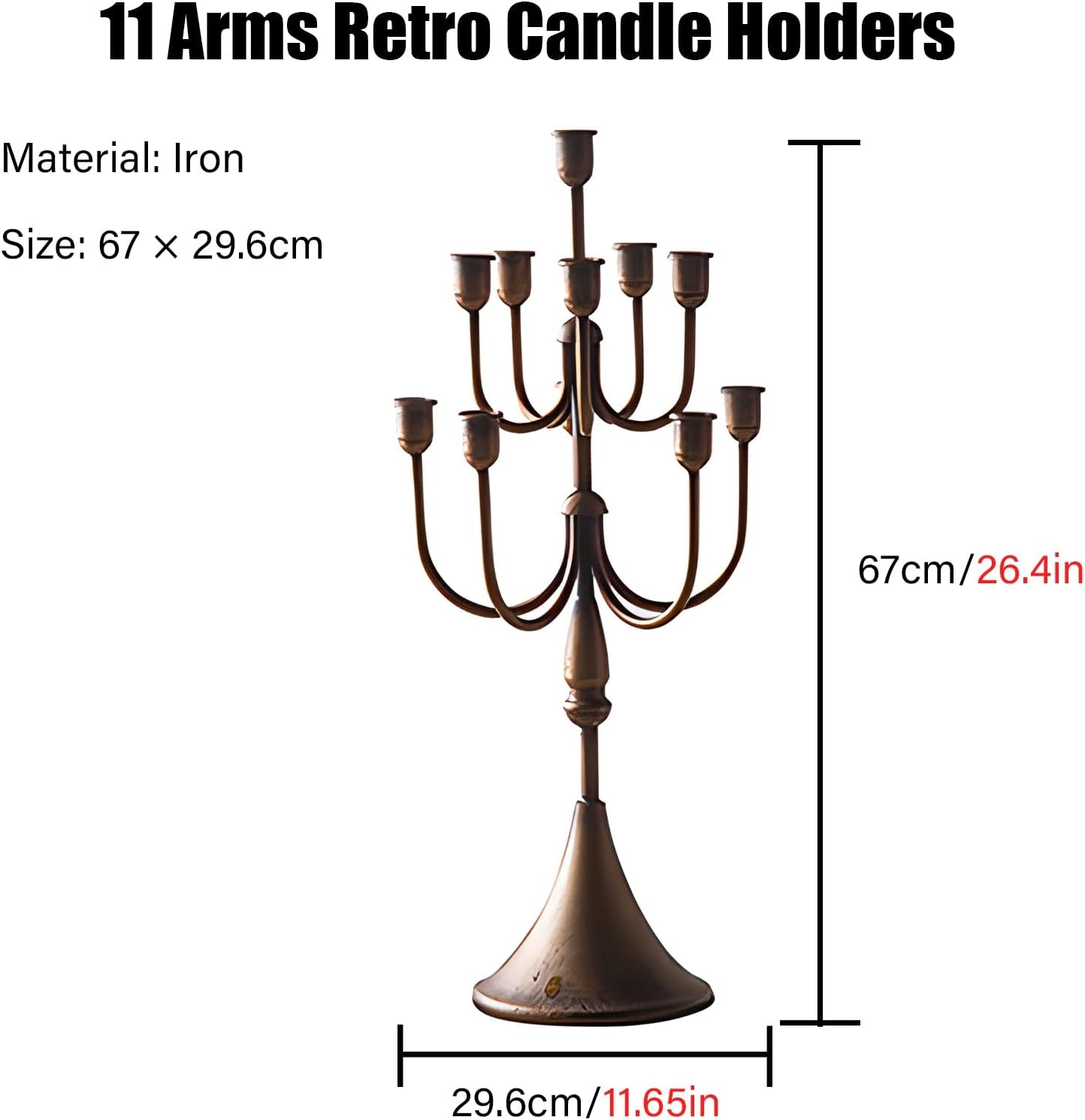 11-Arms Dining Table Vintage Candle Holder