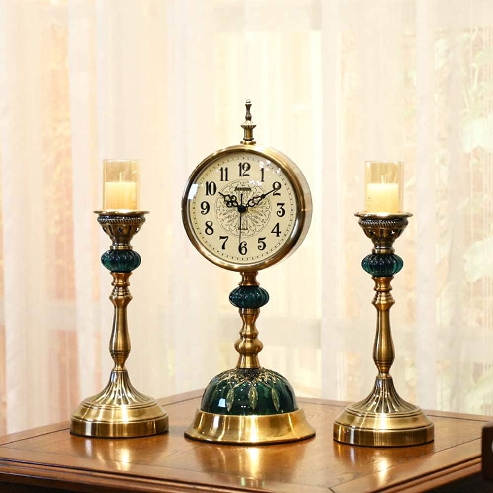 Table Clock With Candle Stand Set 6802-1 / 6882-2