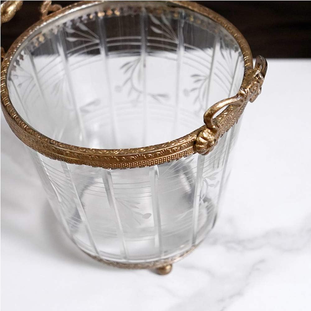 Copper &  Glass ice bucket Y984