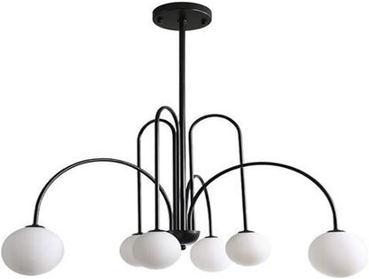 6-ights Modern Glass Chandelier