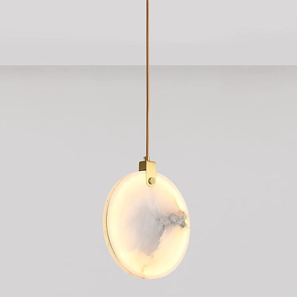 Simple Round LED Alabaster Pendant Lights T59/200