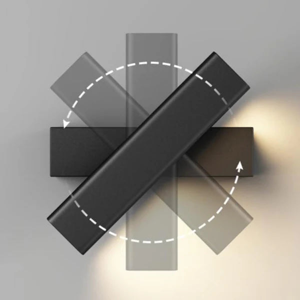 Modern Simple Rotatable Black Wall Light W78