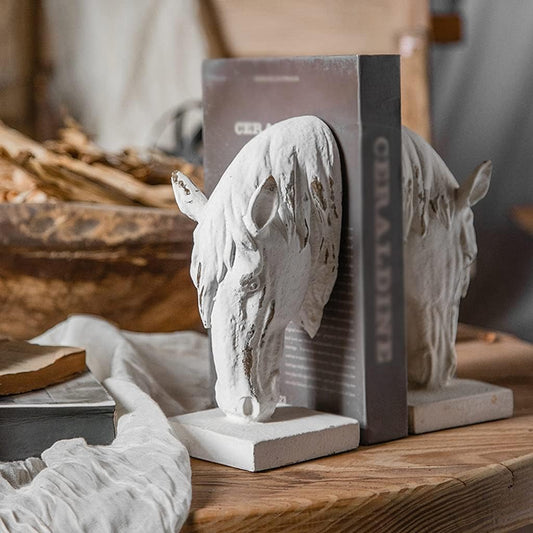 White Horse Bookends
