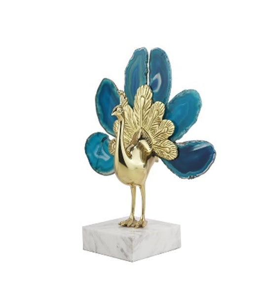 Blue Ore Peacock Figurine  B9009