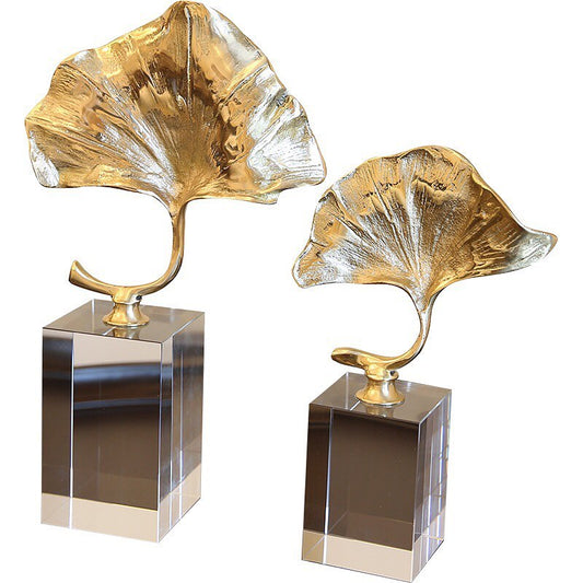 Copper ginkgo leaves L259/60