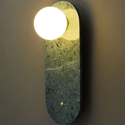 Japanese Style Green Stone Wall Lamp C37/A/green