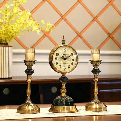 Table Clock With Candle Stand Set 6802-1 / 6882-2