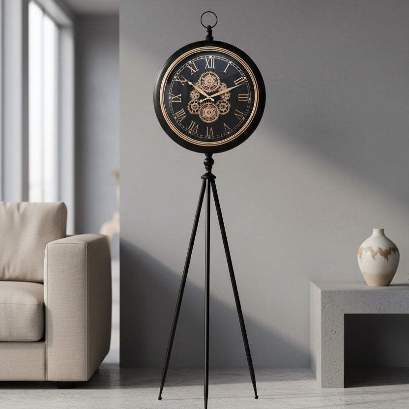 Tripod Gear Floor Clock 72199