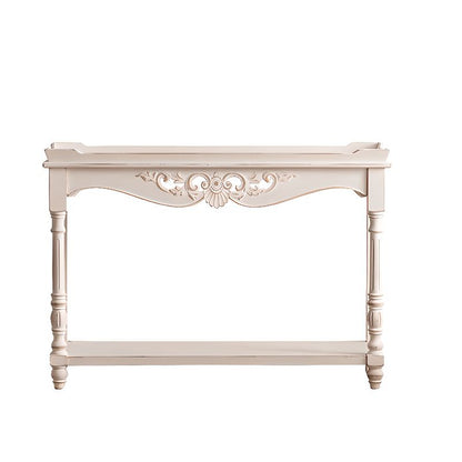 Vintage Detached Entrance Table in Natural Wood with a Timber Tray A2390