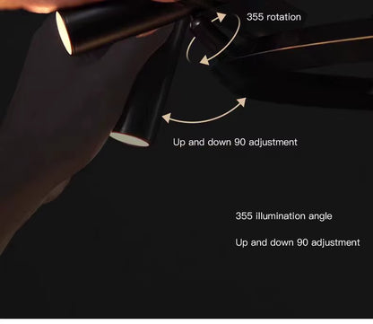 Industrial Matte Black Ring Chandelier M01