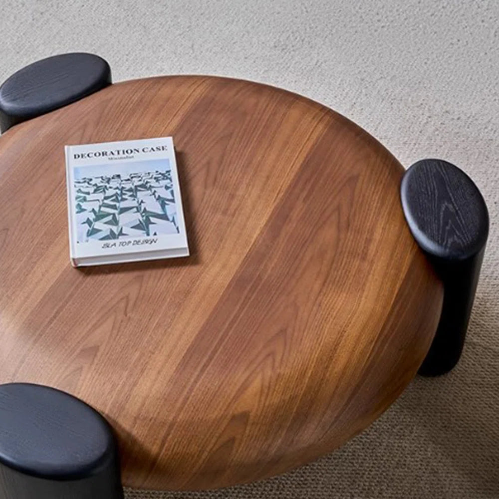 Walnut Wood Coffee Table Set KD-90