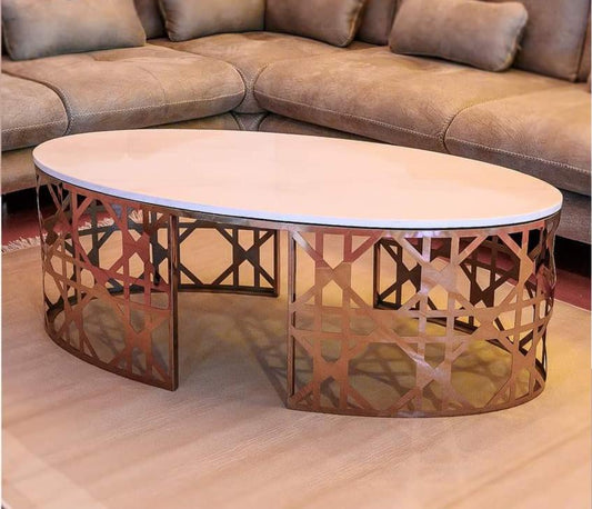 Marble Top Stainless Steel Middle Table HY-675