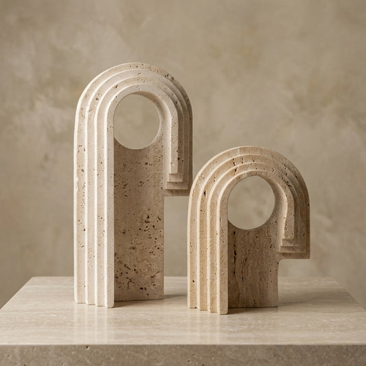 Luxury Natural Travertine Marble Arch Duo Li27/3