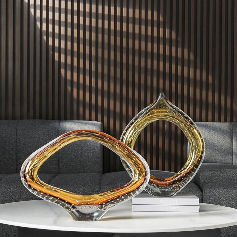 Elysian Amber Glass Sculptures Li27/13