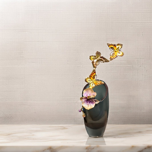Orchid Glass Vase Y34