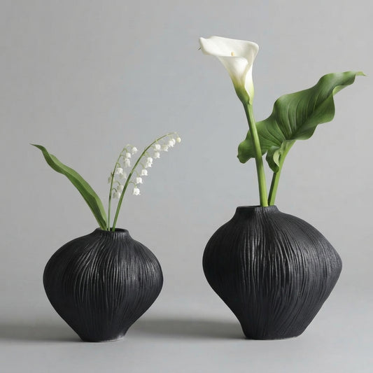 Black Porcelain Vase