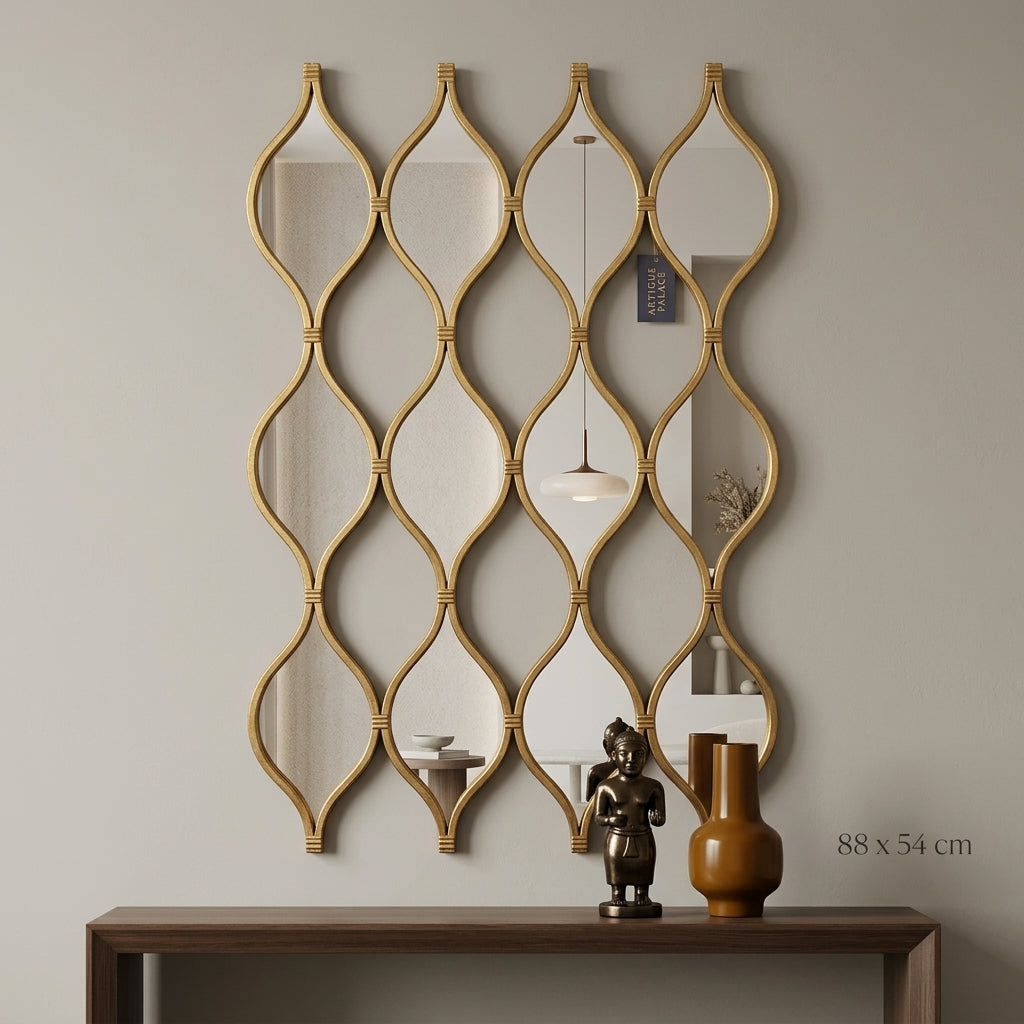 Wave-Frame Iron Mirror 54188