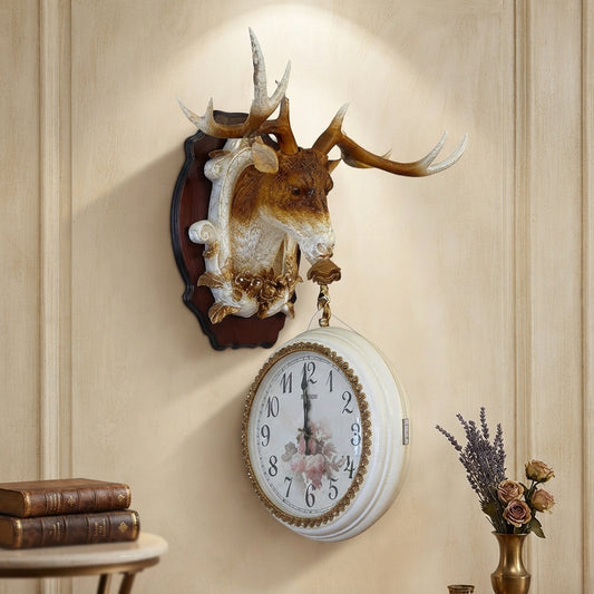 ROYAL Rein Deer Double Sided Wall Clock H298FS