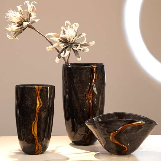 Modern Flower Glass Vase Handmade