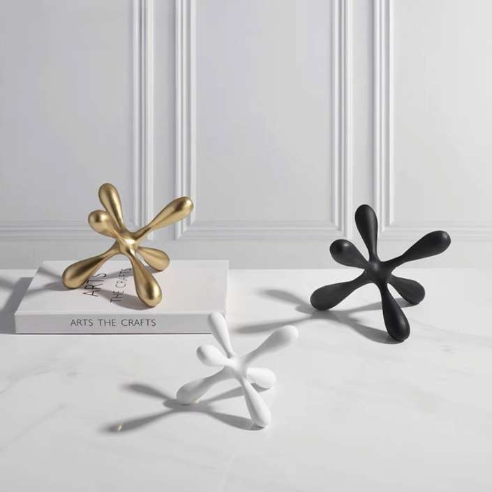 Modern Resin Abstract Sculptures Set