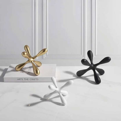 Modern Resin Abstract Sculptures Set