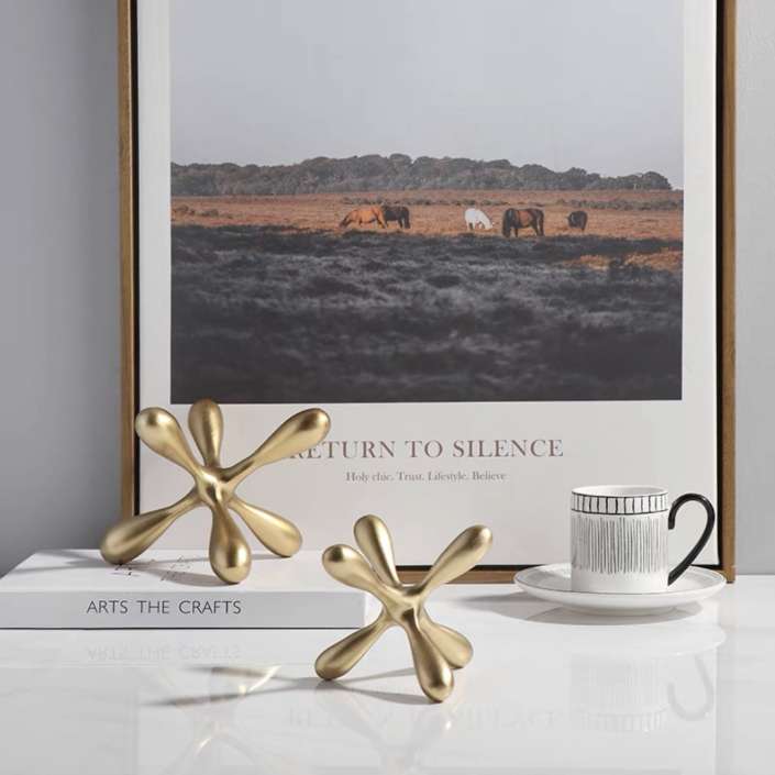 Modern Resin Abstract Sculptures Set