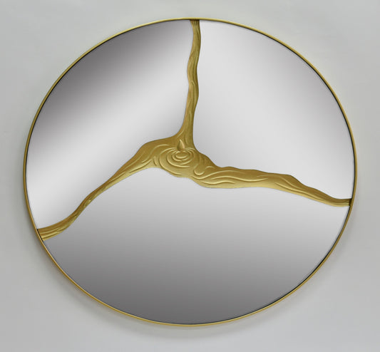 Fracture Design Round Mirror