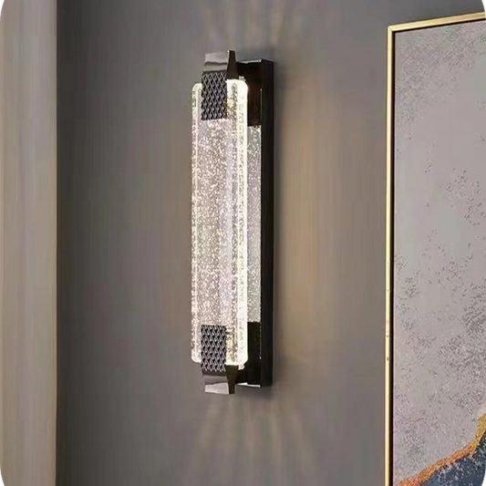 Modern Bubble Crystal Square Luxury LED Wall Sconce Lamp A04/400/BK