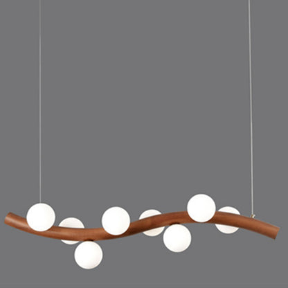 ثريا ليد (LED) مودرن بتصميم أغصان على الطراز الياباني (8 لمبات - موديل M966/8)
