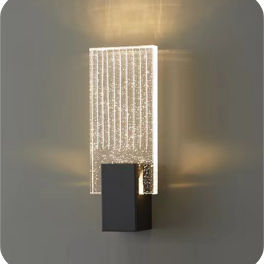 Modern Bubble Crystal Square Luxury LED Wall Sconce Lamp A14/A/BK