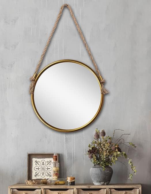 Circle Wall Mirror with Hanging Rope 54140