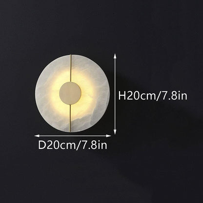 مصباح حائط حديث مع غطاء مصباح دائري من الرخام مقاس C9/200MM