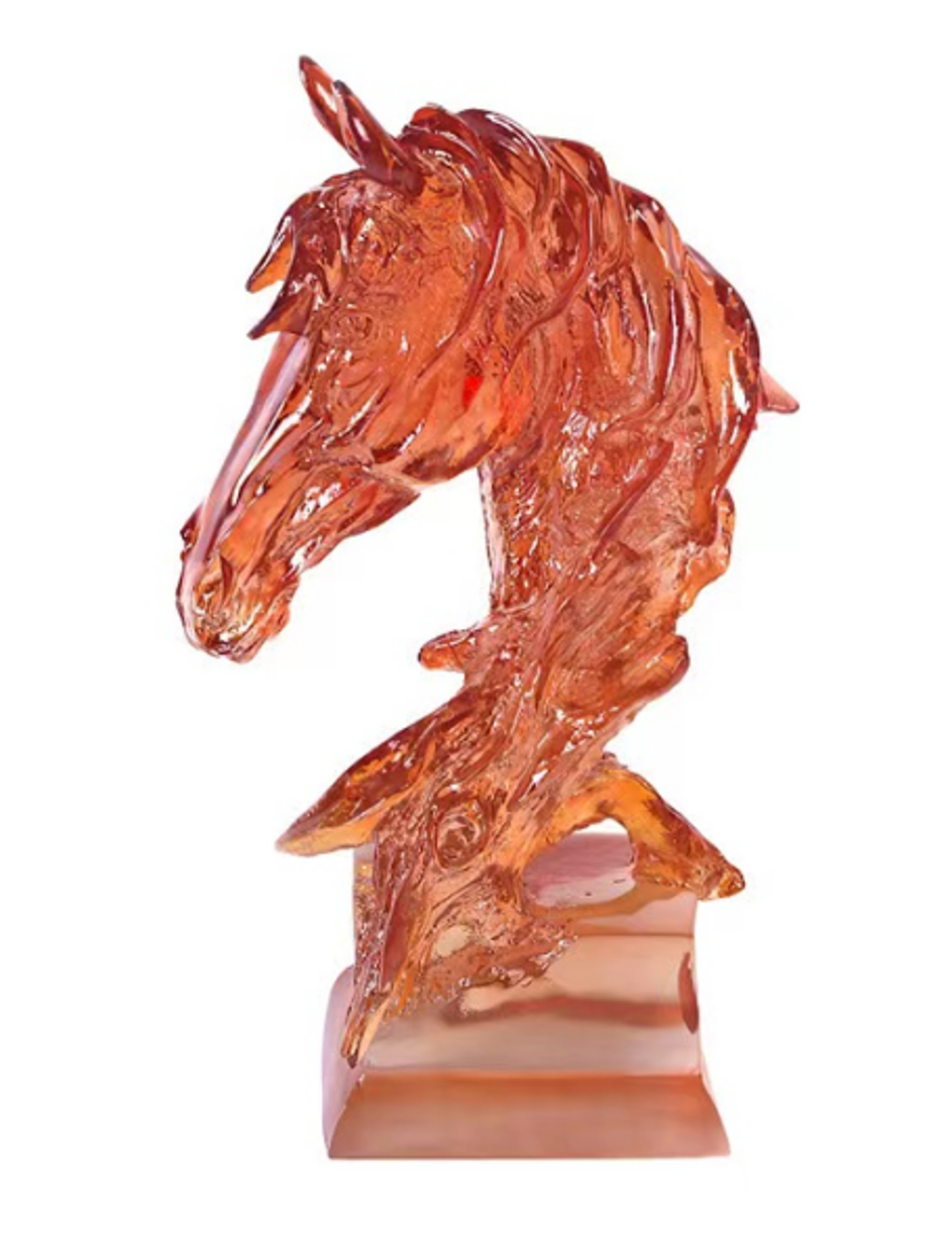 Transparent Resin Horse Head Statue FSYH-01