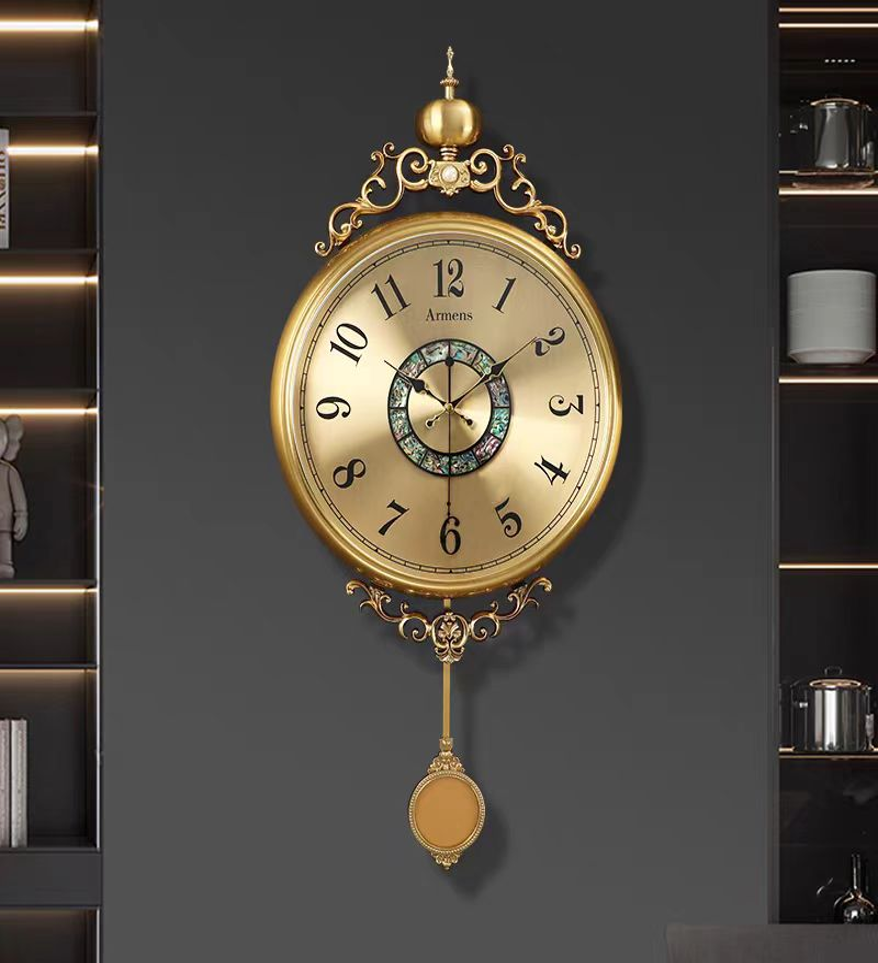 Armens High‑End European American Metal Pendulum Wall Clock 601-0105A