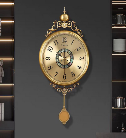Armens High‑End European American Metal Pendulum Wall Clock 601-0105A