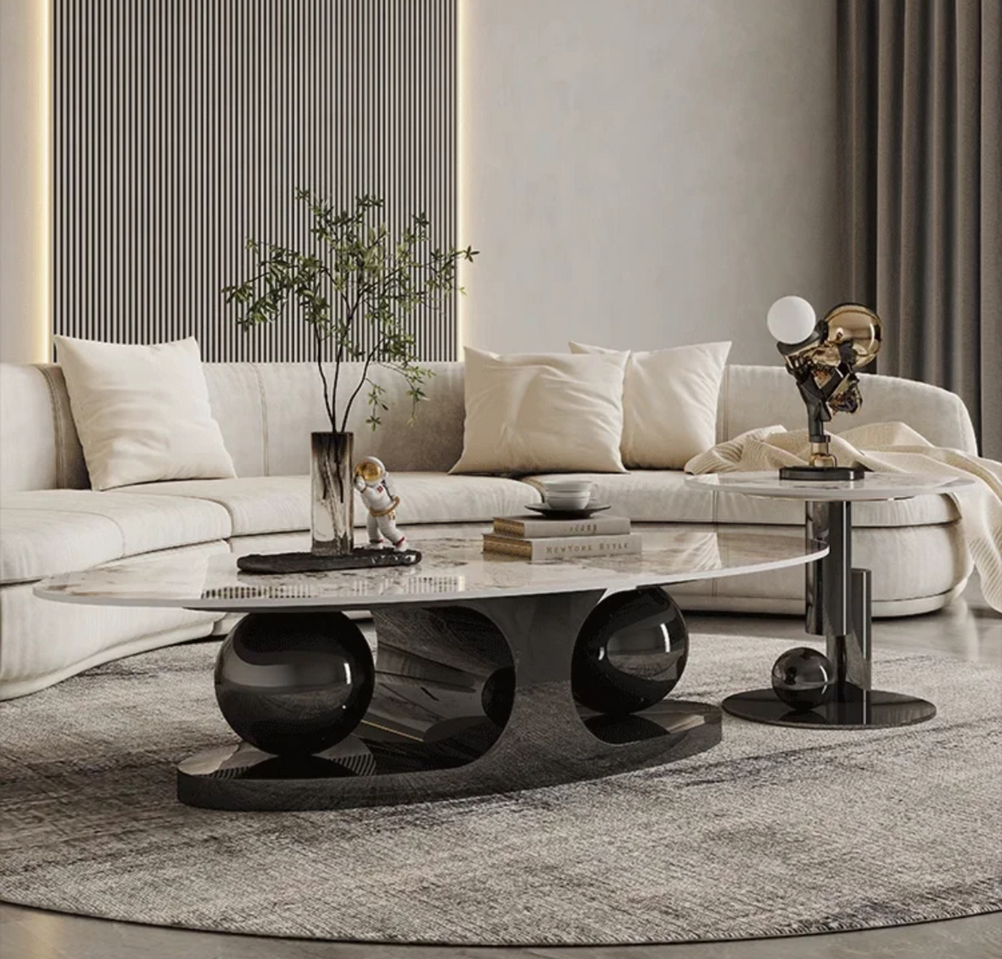 Stainless Steel Coffee Table Set N24-9