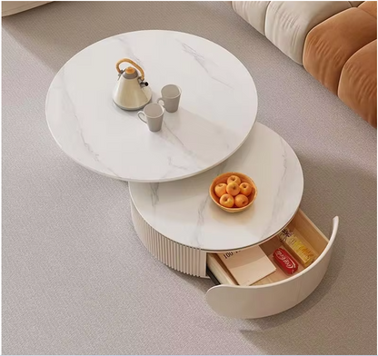 White Color Middle Table With Porcelain Top 812#W