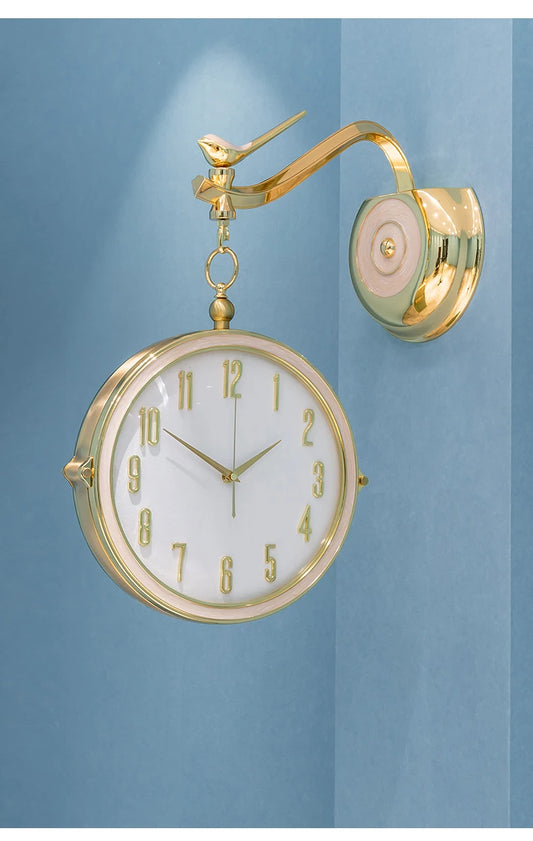 European Double-Sided Wall Clock